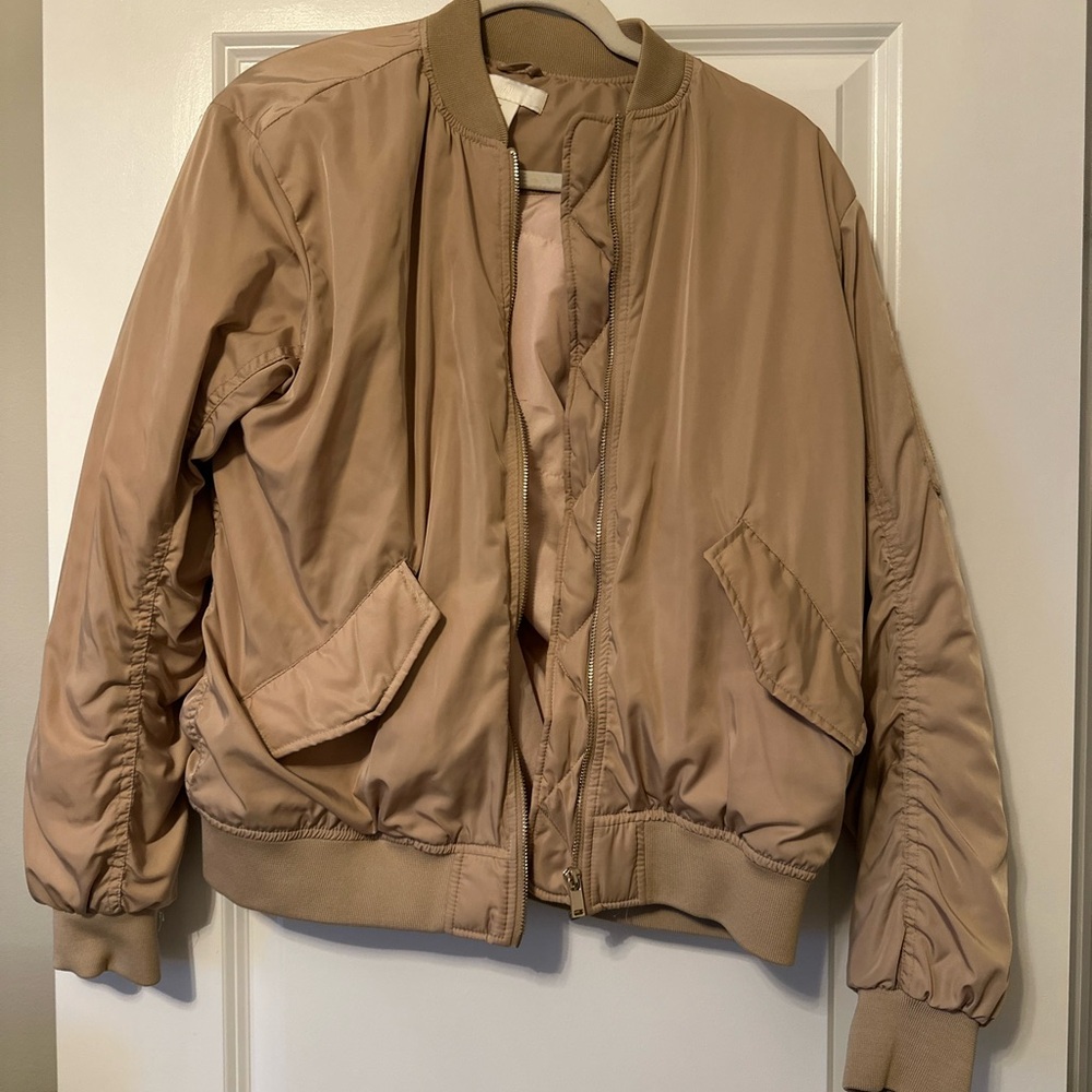 H&M Beige Bomber Jacket